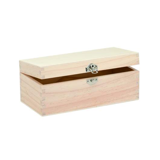 Rechthoekige houten doos 23x11x9cm